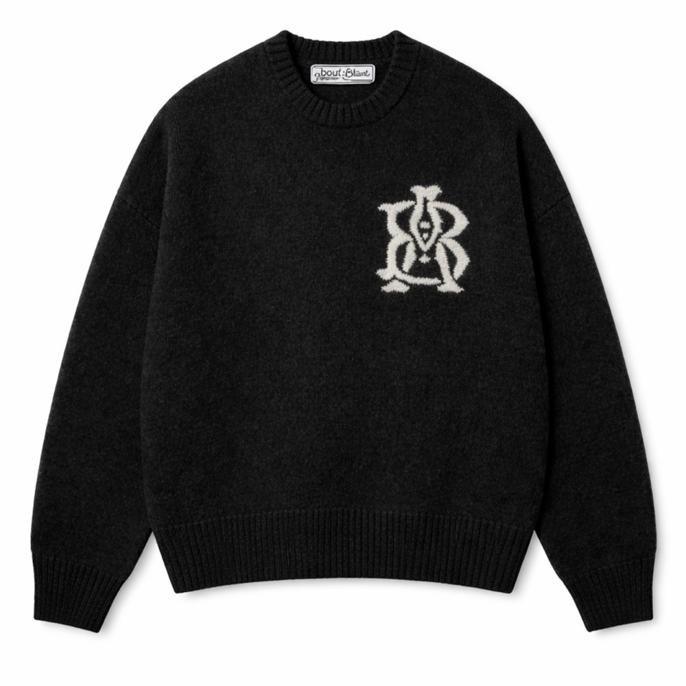 About:blank - monogram knitted crewneck